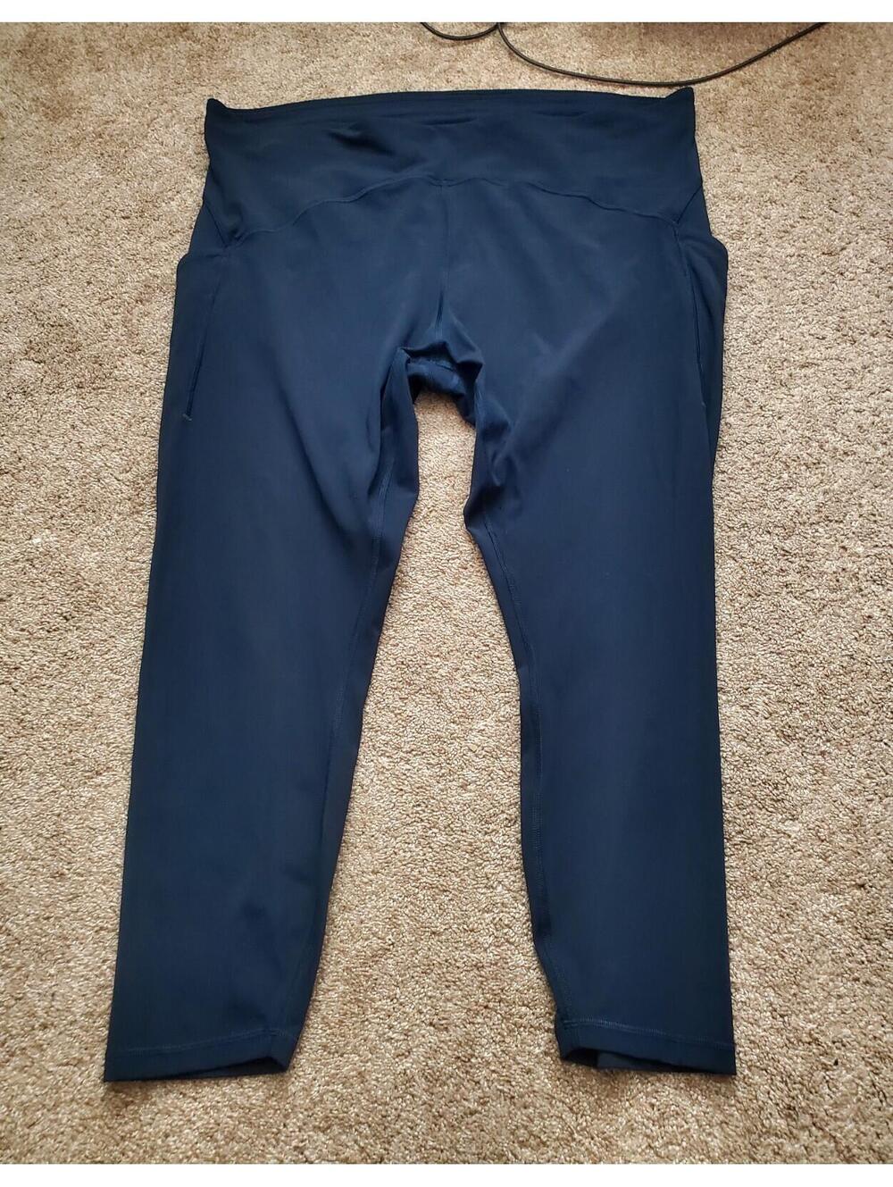 Lululemon Leggings Womens 20 Blue High Rise Plus Size Yoga Running Athletic